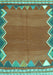 Machine Washable Oriental Turquoise Traditional Area Rugs, wshcon3078turq