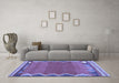 Machine Washable Oriental Blue Traditional Rug in a Living Room, wshcon3078blu