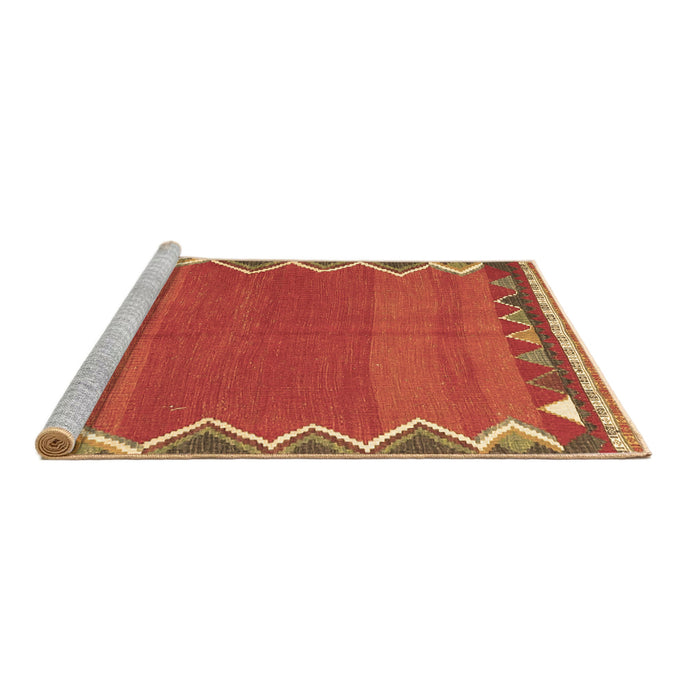 Sideview of Machine Washable Oriental Brown Traditional Rug, wshcon3078brn