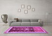 Machine Washable Abstract Purple Contemporary Area Rugs in a Living Room, wshcon3079pur