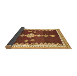 Sideview of Abstract Brown Contemporary Rug, con3079brn