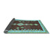 Sideview of Abstract Light Blue Contemporary Rug, con3079lblu