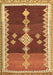 Machine Washable Abstract Brown Contemporary Rug, wshcon3079brn