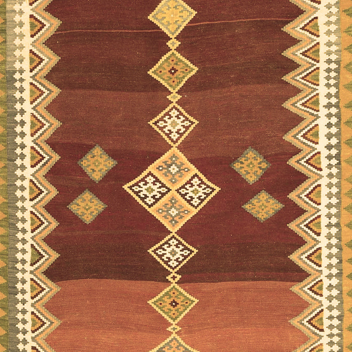 Machine Washable Abstract Brown Contemporary Rug, wshcon3079brn