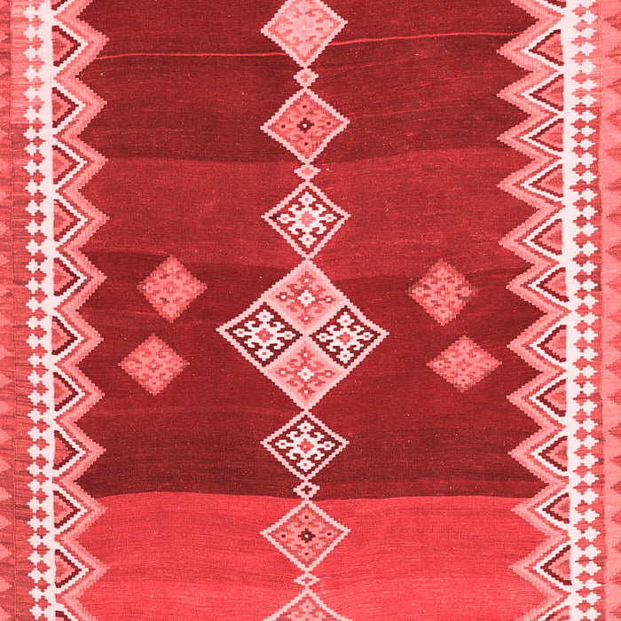 Machine Washable Abstract Red Contemporary Rug, wshcon3079red