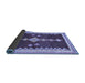 Sideview of Abstract Blue Contemporary Rug, con3079blu