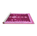 Sideview of Machine Washable Abstract Pink Contemporary Rug, wshcon3079pnk