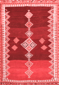 Abstract Red Contemporary Rug, con3079red