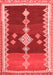 Abstract Red Contemporary Area Rugs