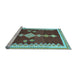 Sideview of Machine Washable Abstract Light Blue Contemporary Rug, wshcon3079lblu