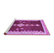 Sideview of Machine Washable Abstract Purple Contemporary Area Rugs, wshcon3079pur