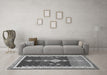 Machine Washable Abstract Gray Contemporary Rug in a Living Room,, wshcon3079gry