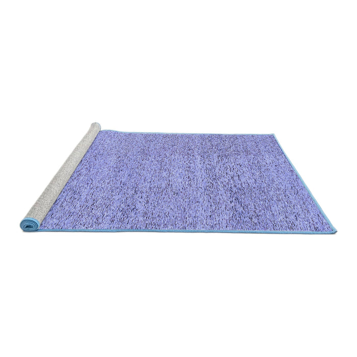 Sideview of Machine Washable Abstract Blue Contemporary Rug, wshcon307blu