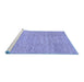 Sideview of Machine Washable Abstract Blue Contemporary Rug, wshcon307blu