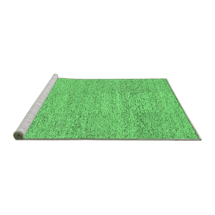 Sideview of Machine Washable Abstract Emerald Green Contemporary Area Rugs, wshcon307emgrn