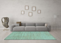 Machine Washable Abstract Light Blue Contemporary Rug, wshcon307lblu