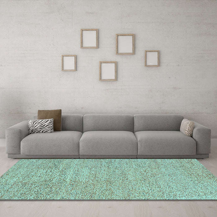 Machine Washable Abstract Light Blue Contemporary Rug in a Living Room, wshcon307lblu