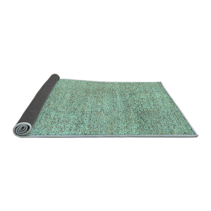 Sideview of Abstract Light Blue Contemporary Rug, con307lblu