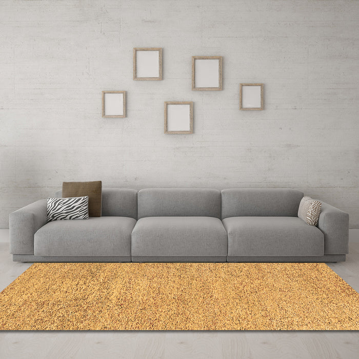 Machine Washable Abstract Brown Contemporary Rug in a Living Room,, wshcon307brn