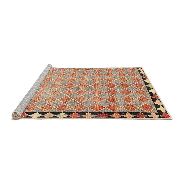 Serging Thickness of Machine Washable Contemporary Brown Rug, wshcon308