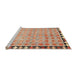 Serging Thickness of Machine Washable Contemporary Brown Rug, wshcon308