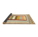 Thickness of Contemporary Brown Gold Modern Rug, con3080