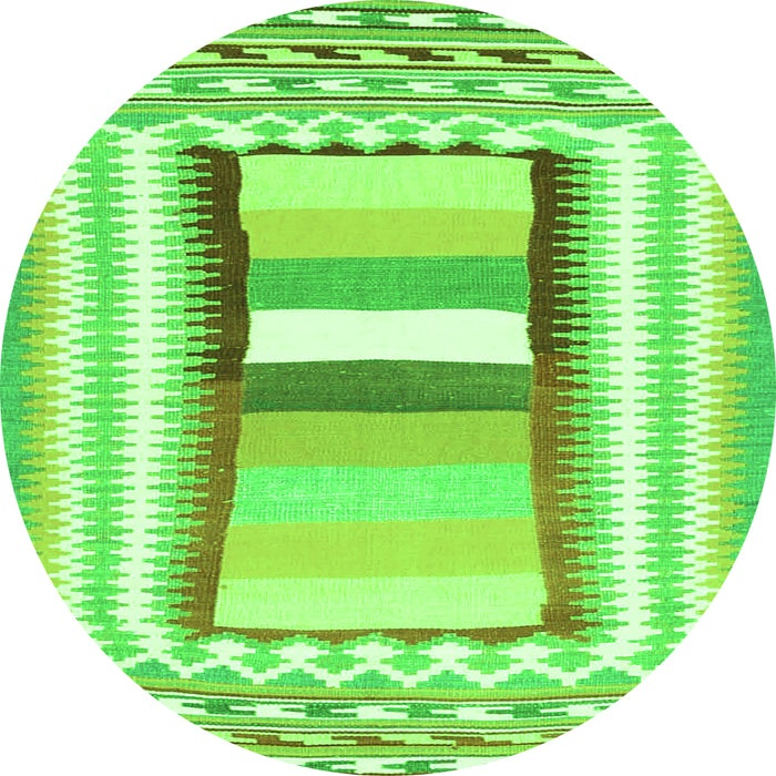 Square Abstract Green Contemporary Rug, con3080grn