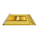 Sideview of Machine Washable Abstract Yellow Contemporary Rug, wshcon3080yw