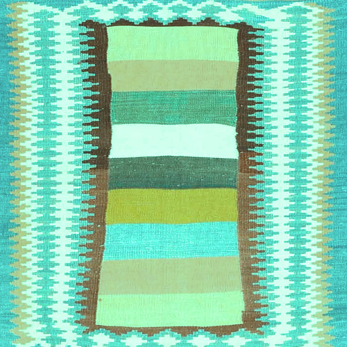 Machine Washable Abstract Turquoise Contemporary Area Rugs, wshcon3080turq