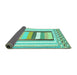 Sideview of Abstract Turquoise Contemporary Rug, con3080turq