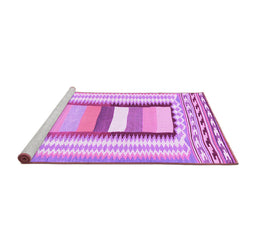 Sideview of Machine Washable Abstract Purple Contemporary Area Rugs, wshcon3080pur