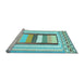 Sideview of Machine Washable Abstract Light Blue Contemporary Rug, wshcon3080lblu