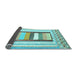 Sideview of Abstract Light Blue Contemporary Rug, con3080lblu