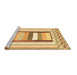 Sideview of Machine Washable Abstract Brown Contemporary Rug, wshcon3080brn