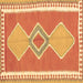 Square Machine Washable Oriental Brown Traditional Rug, wshcon3081brn