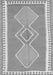 Serging Thickness of Machine Washable Oriental Gray Traditional Rug, wshcon3081gry