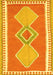 Machine Washable Oriental Yellow Traditional Rug, wshcon3081yw