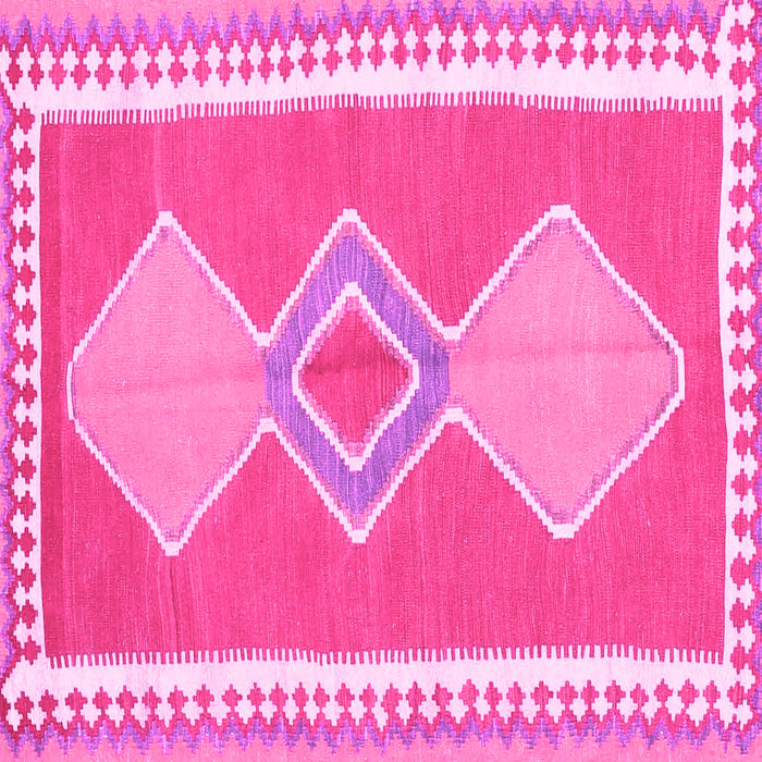 Square Oriental Pink Traditional Rug, con3081pnk