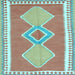 Square Oriental Light Blue Traditional Rug, con3081lblu