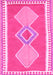 Machine Washable Oriental Pink Traditional Rug, wshcon3081pnk