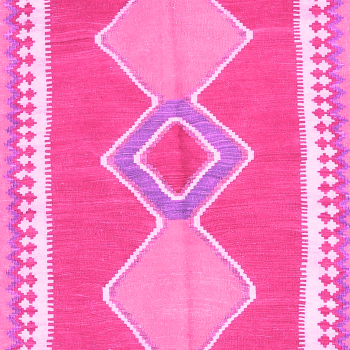 Machine Washable Oriental Pink Traditional Rug, wshcon3081pnk