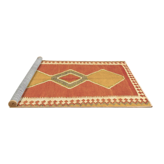 Sideview of Machine Washable Oriental Brown Traditional Rug, wshcon3081brn