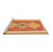 Sideview of Machine Washable Oriental Brown Traditional Rug, wshcon3081brn