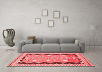 Machine Washable Oriental Red Traditional Rug, wshcon3082red