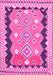 Machine Washable Oriental Pink Traditional Rug, wshcon3082pnk