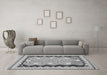 Machine Washable Oriental Gray Traditional Rug in a Living Room,, wshcon3082gry