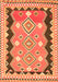 Serging Thickness of Machine Washable Oriental Orange Traditional Area Rugs, wshcon3082org