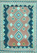 Machine Washable Oriental Light Blue Traditional Rug, wshcon3082lblu