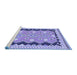 Sideview of Machine Washable Oriental Blue Traditional Rug, wshcon3082blu