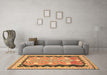 Machine Washable Oriental Brown Traditional Rug in a Living Room,, wshcon3082brn